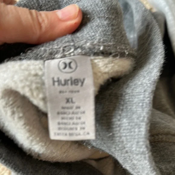 COPY - 2 - - Hurley light and dark grey Sweatpant.  Comfortable Elastic Waistba… - Picture 2 of 6